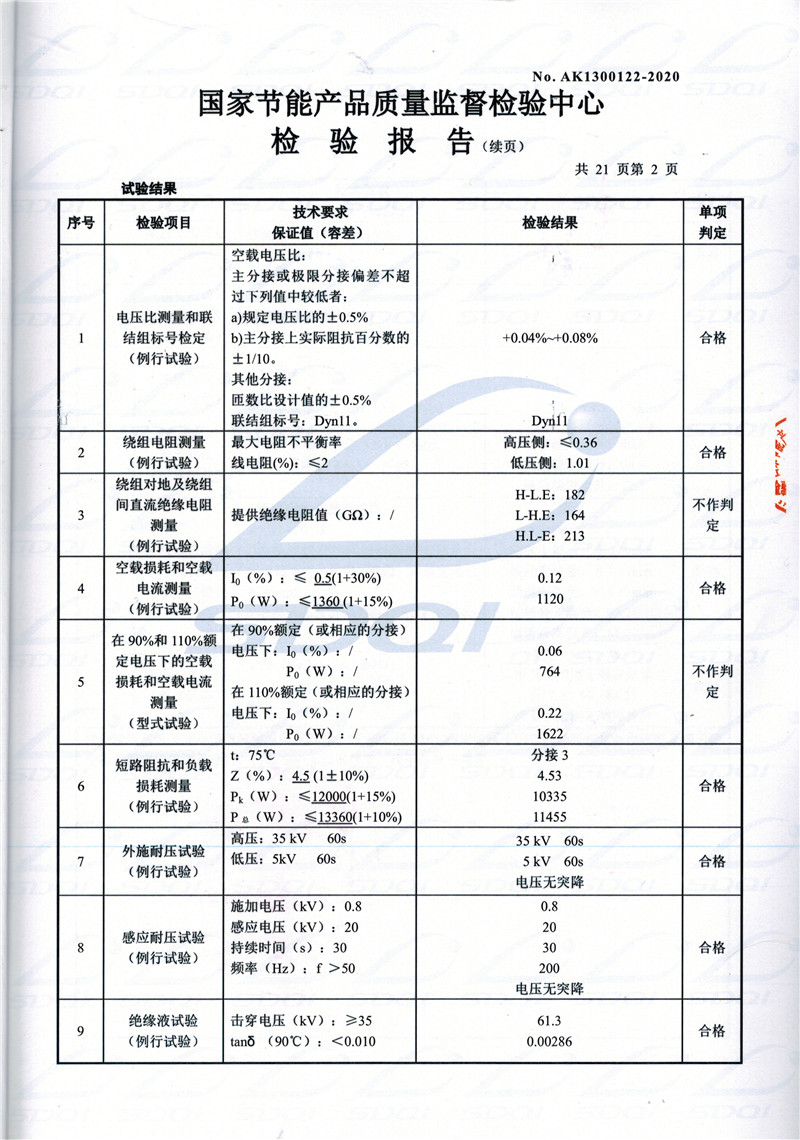 高低压试验报告-S11-1250大同大同大同油浸式变压器-2.jpg